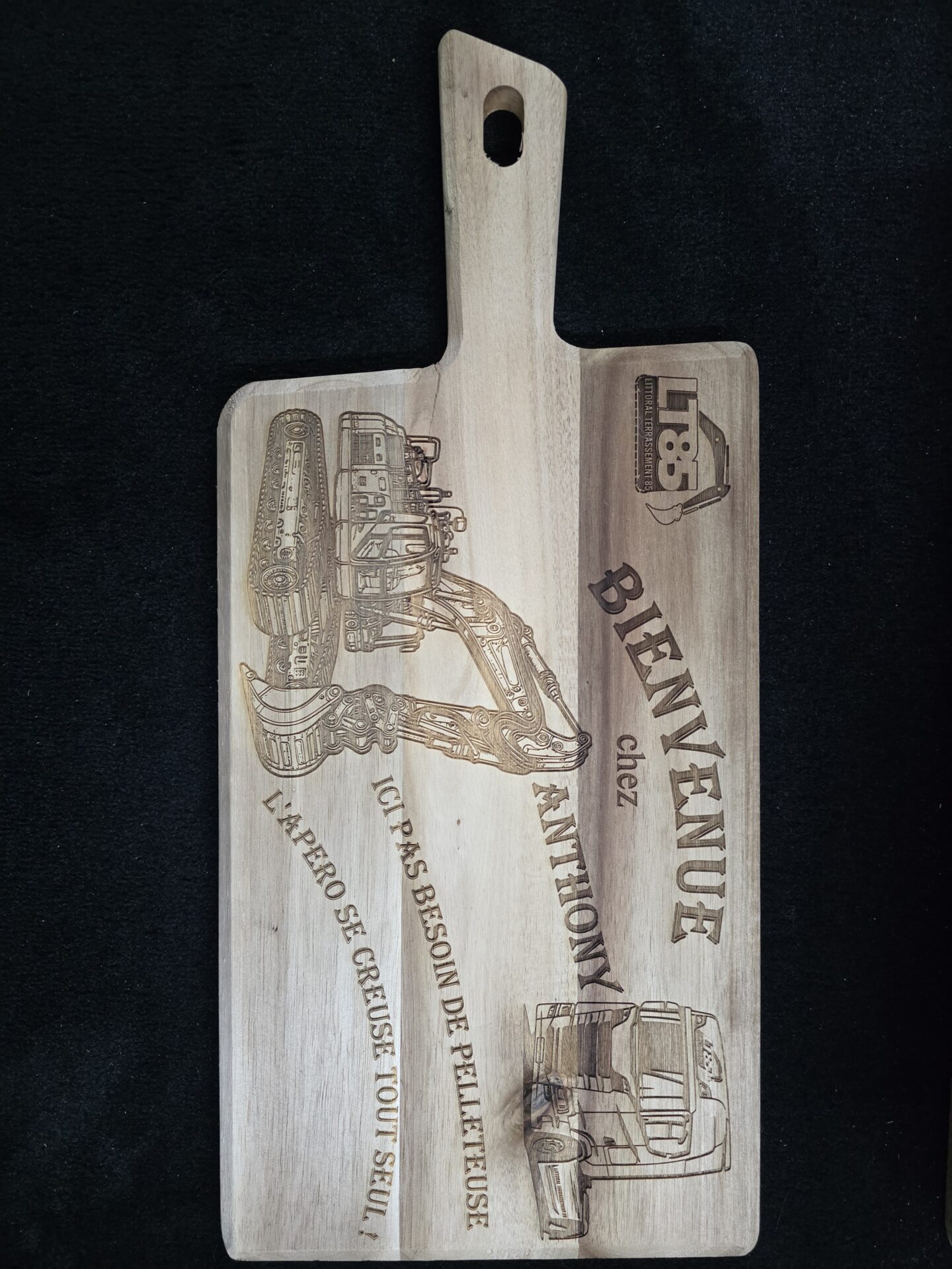 Planche à découper bois personnalisée