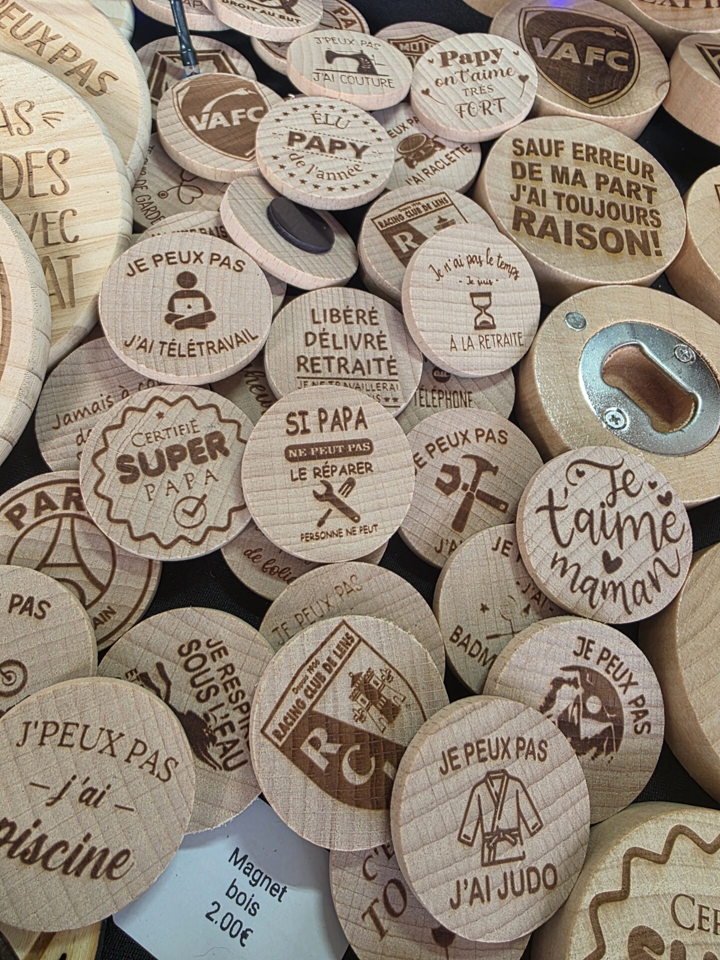 Décapsuleur bois personnalisé