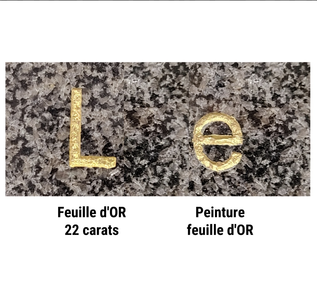 Déchenillement d'un lettre sur plaque